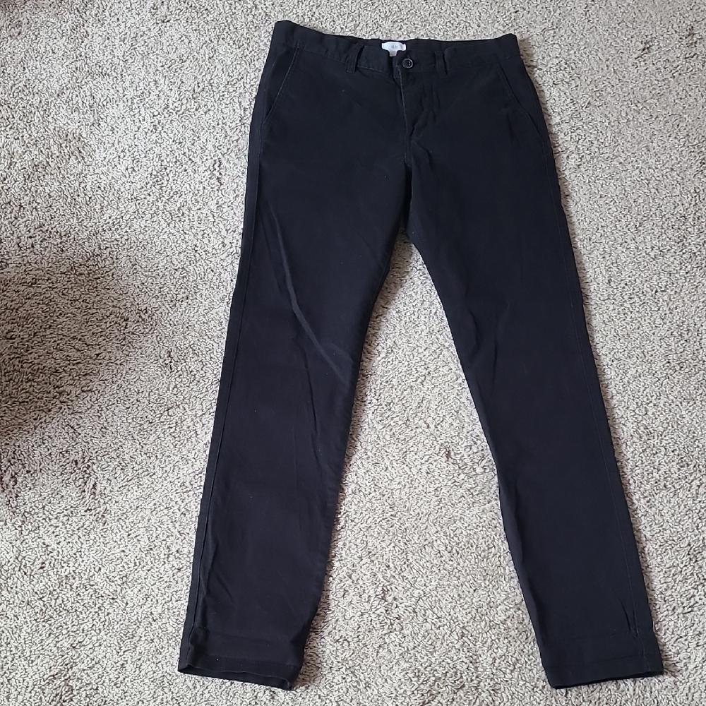Men's Black Skinny Fit Stretch Pants